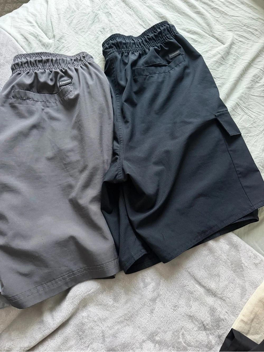 3 pairs Tony Hawk Men's Athletic Shorts in Gray and Light Gray and black